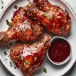 Fried Turkey Wings With Cranberry Glaze
