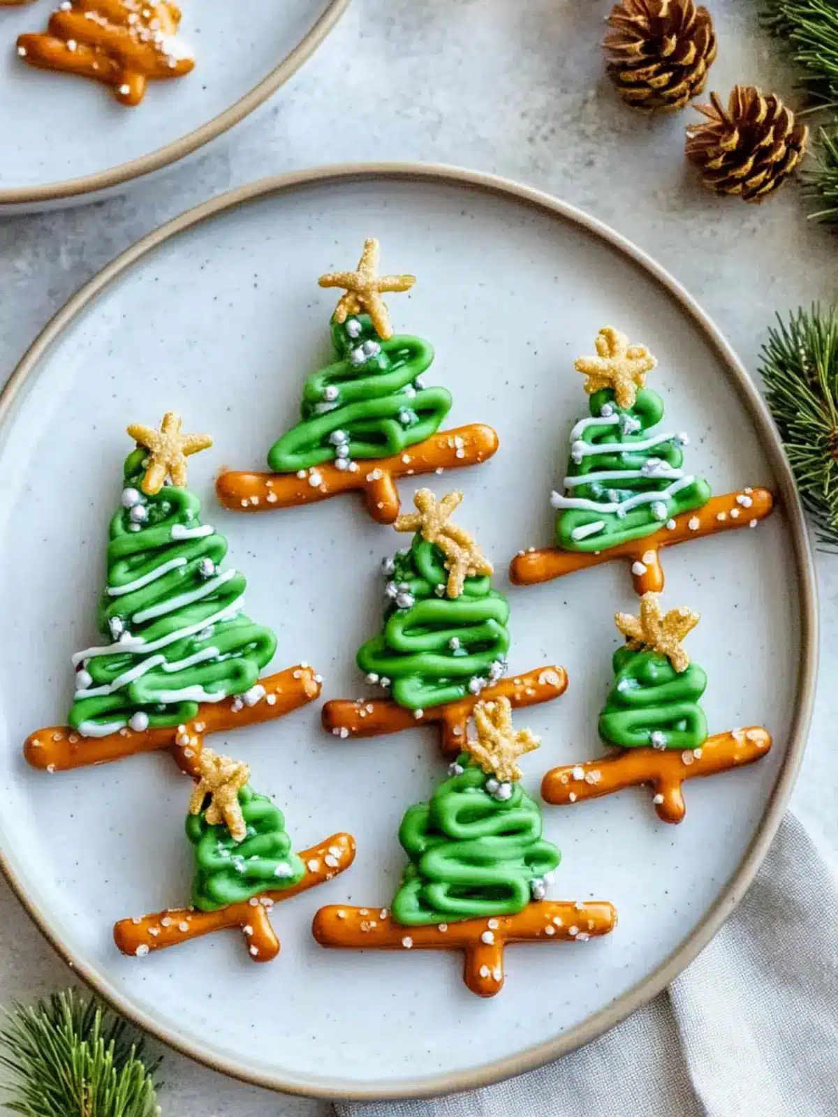 Pretzel Christmas Trees