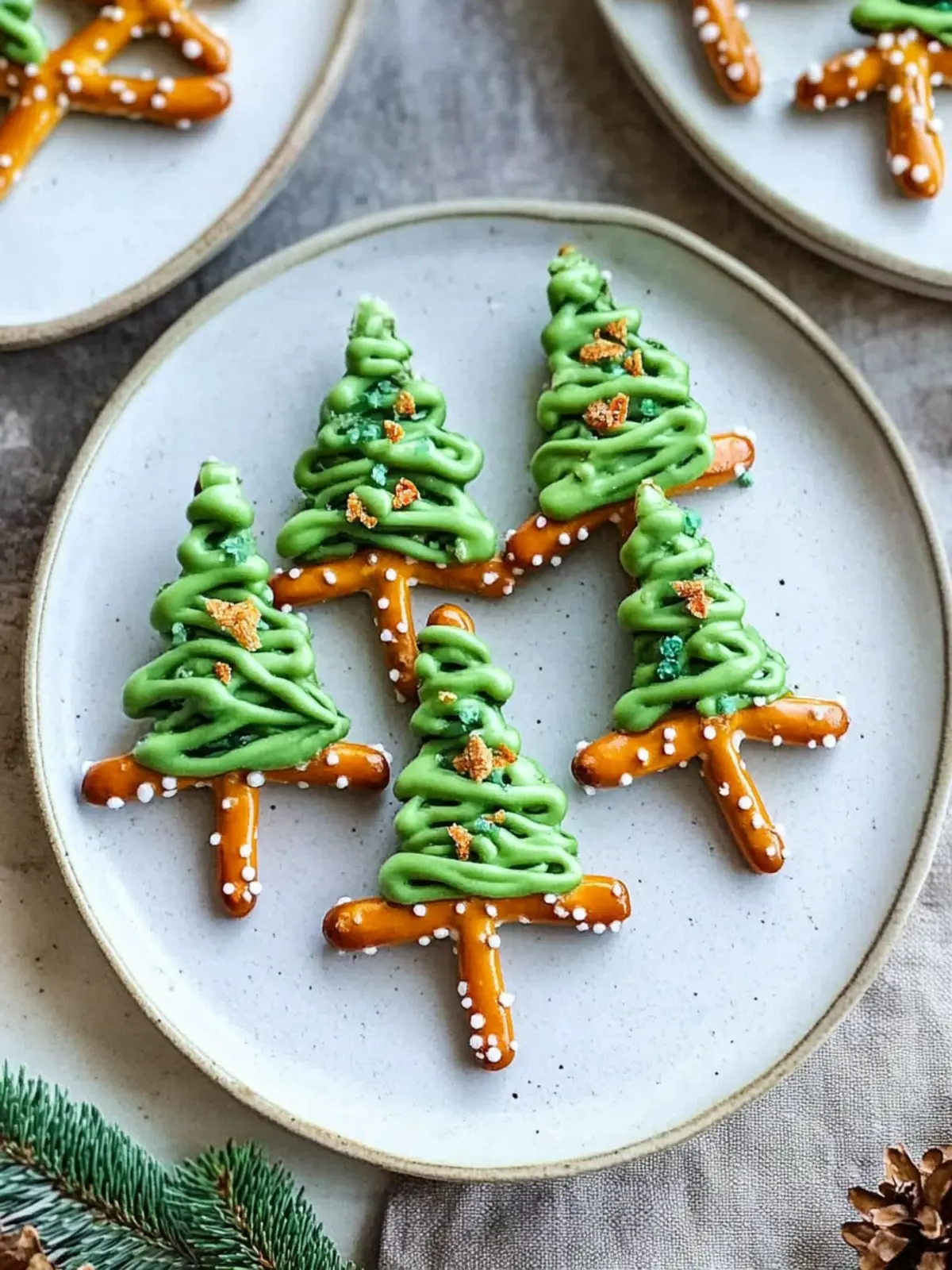 Pretzel Christmas Trees
