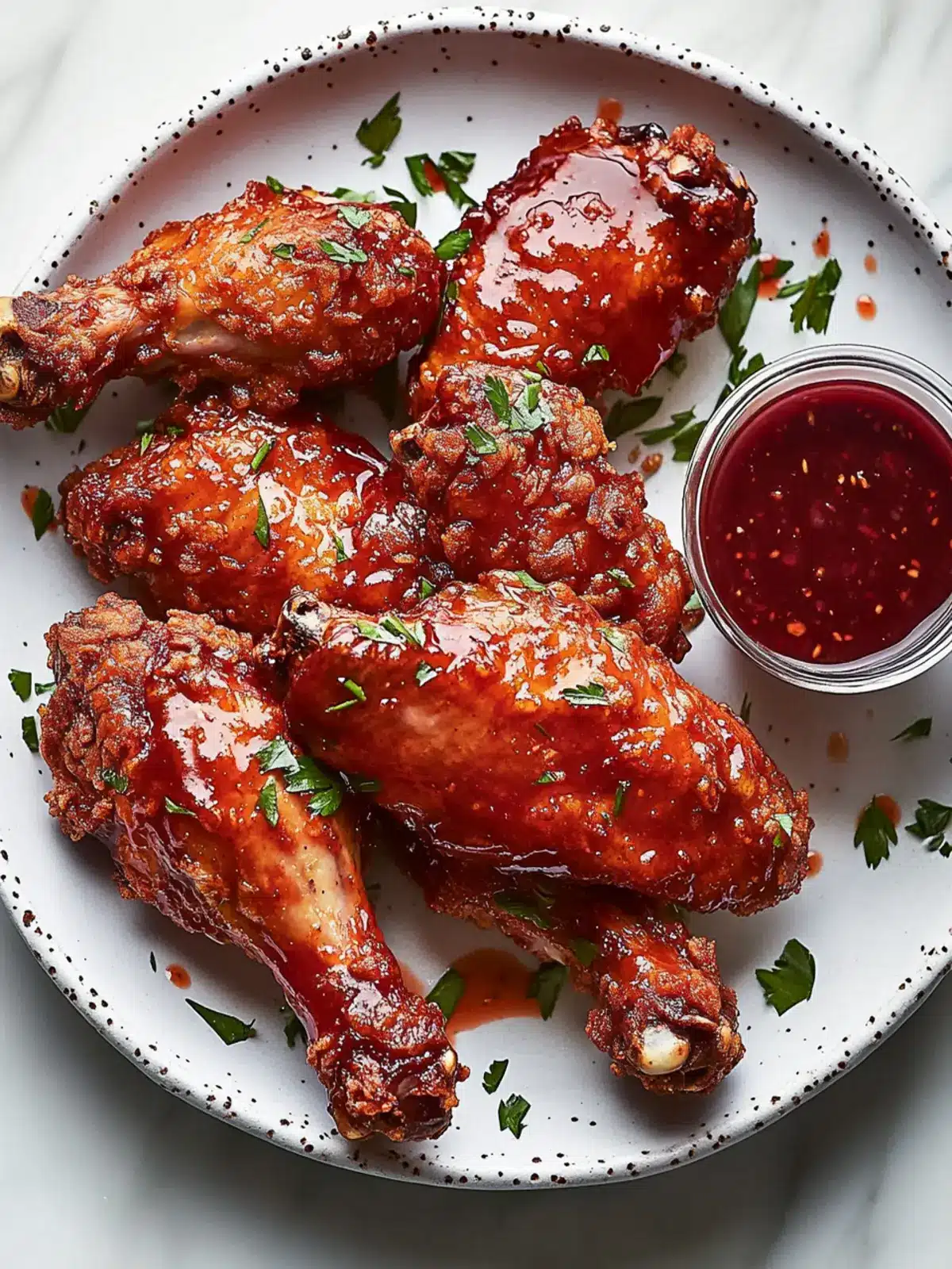 Fried Turkey Wings With Cranberry Glaze